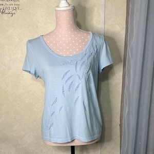 Talbots Light Blue Short Sleeve Tee
